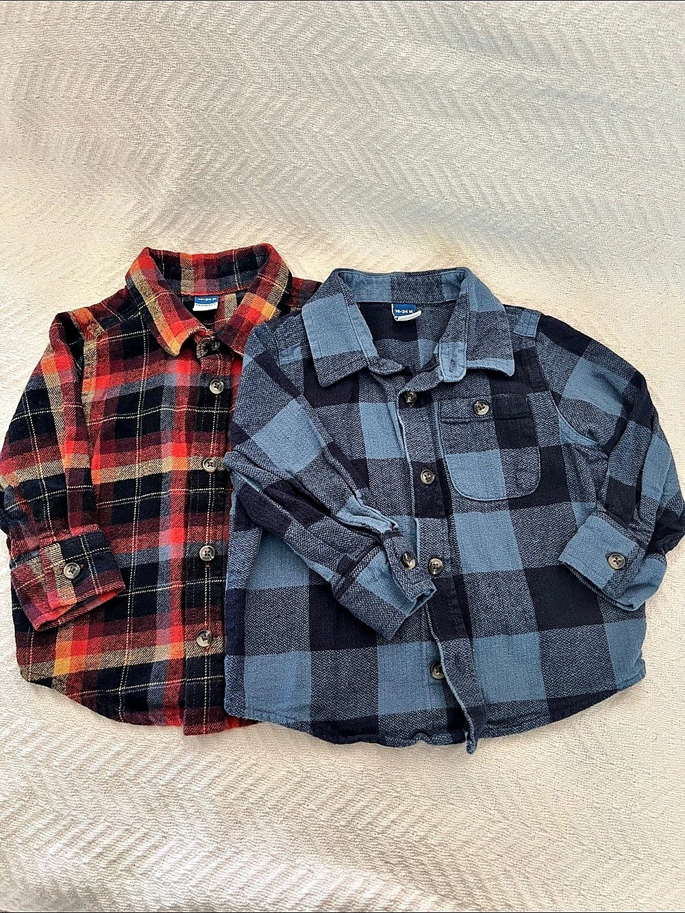 Old Navy Long-Sleeve Plaid Flannel Shirt for Toddler Boys Shirts Boys 18-24M
